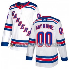 Adidas Maillot de Hockey New York Rangers Personnaliser 2017-2018 Blanc Authentic - Femme